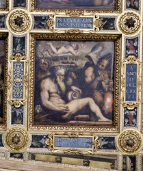 Alegoría de la ciudad de Pistoia del techo del Salone dei Cinquecento, 1565